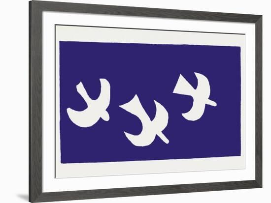 Les Oiseaux-Georges Braque-Framed Serigraph