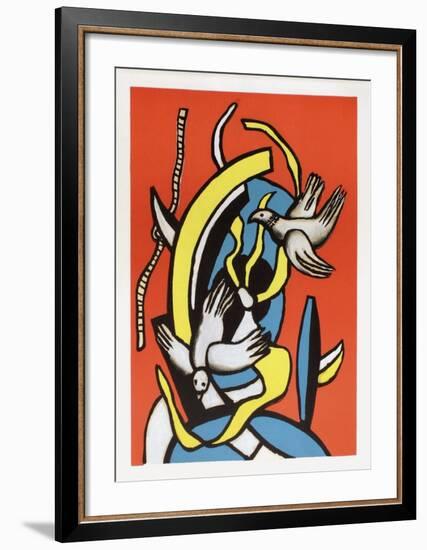 Les oiseaux-Fernand Leger-Framed Art Print