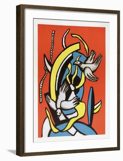 Les oiseaux-Fernand Leger-Framed Art Print