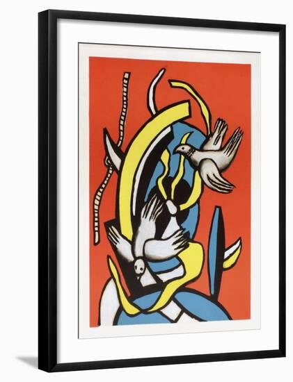 Les oiseaux-Fernand Leger-Framed Art Print