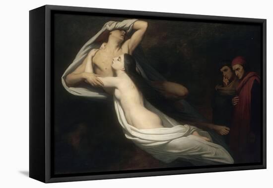 Les Ombres de Francesca da Rimini et de Paolo Malatesta apparaissent à Dante et à Virgile-Ary Scheffer-Framed Premier Image Canvas