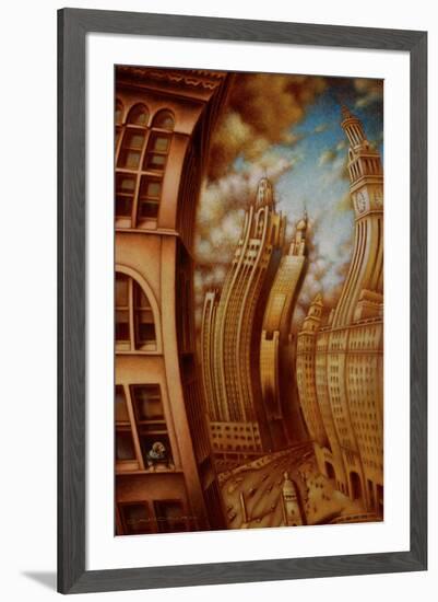 Les ondes seismiques-Alain Cardinal-Framed Art Print