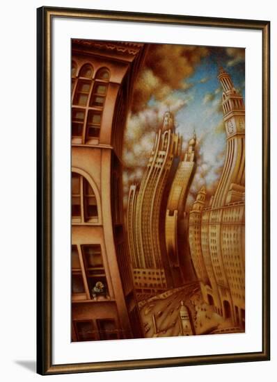 Les ondes seismiques-Alain Cardinal-Framed Art Print