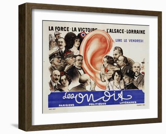 Les Onoit Newspaper Illustration-null-Framed Giclee Print