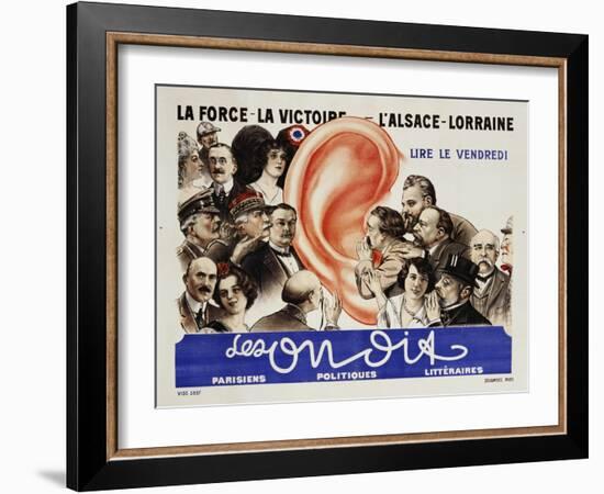 Les Onoit Newspaper Illustration-null-Framed Giclee Print