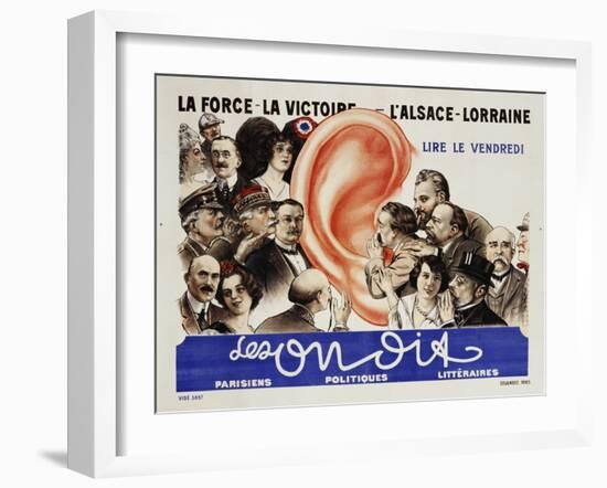 Les Onoit Newspaper Illustration-null-Framed Giclee Print