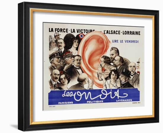 Les Onoit Newspaper Illustration-null-Framed Giclee Print