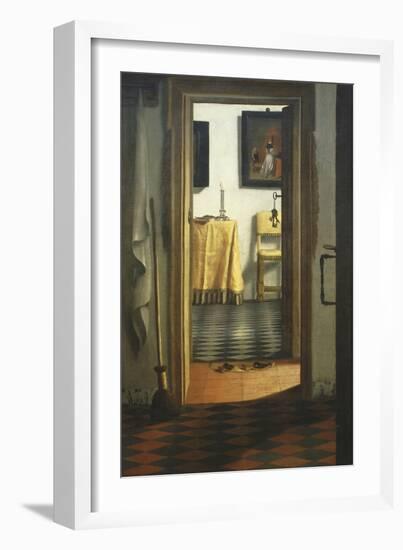 Les Pantoufles, the Slippers, or Interior View-Samuel van Hoogstraaten-Framed Giclee Print