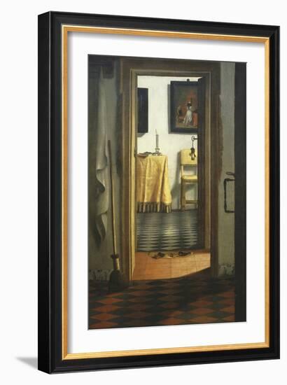 Les Pantoufles, the Slippers, or Interior View-Samuel van Hoogstraaten-Framed Giclee Print