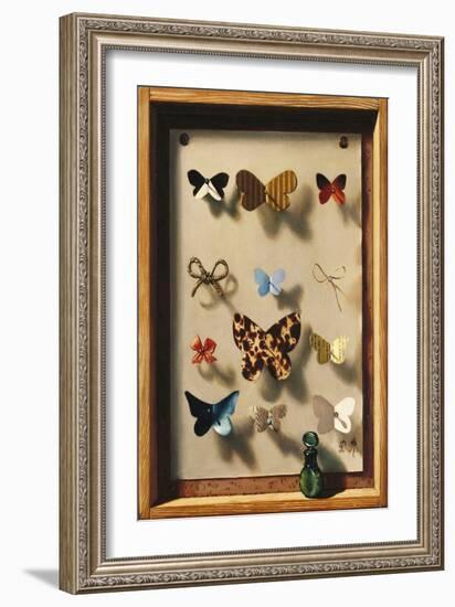 Les Papillons No, 1931 (Oil on Canvas)-Pierre Roy-Framed Giclee Print