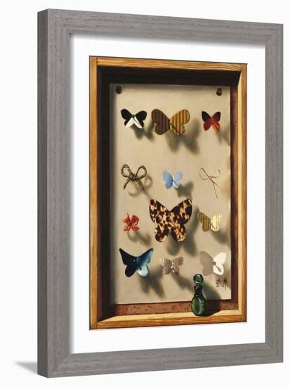 Les Papillons No, 1931 (Oil on Canvas)-Pierre Roy-Framed Giclee Print