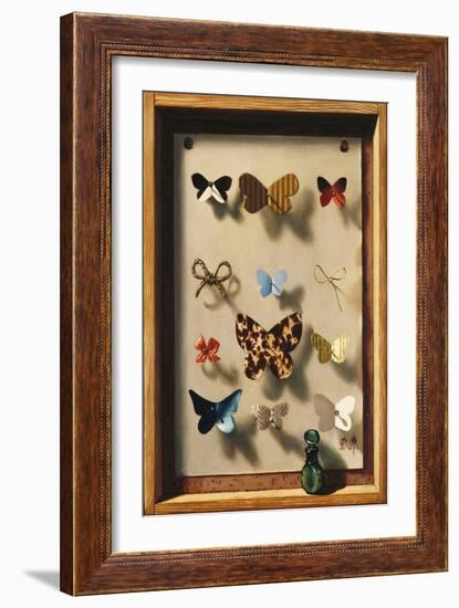 Les Papillons No, 1931 (Oil on Canvas)-Pierre Roy-Framed Giclee Print