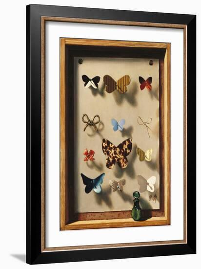 Les Papillons No, 1931 (Oil on Canvas)-Pierre Roy-Framed Giclee Print