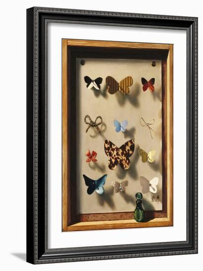 Les Papillons No, 1931 (Oil on Canvas)-Pierre Roy-Framed Giclee Print