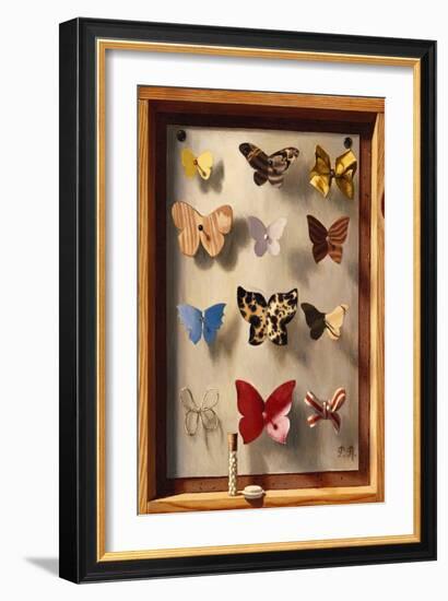 Les Papillons No, 1931 (Oil on Canvas)-Pierre Roy-Framed Giclee Print