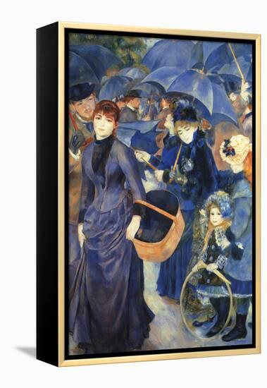 Les Para Pluies-Pierre-Auguste Renoir-Framed Stretched Canvas