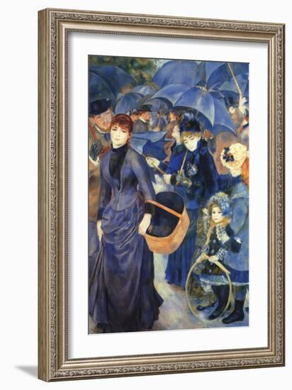 Les Para Pluies-Pierre-Auguste Renoir-Framed Art Print