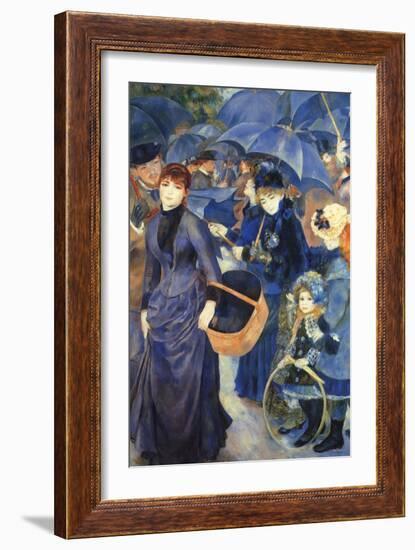 Les Para Pluies-Pierre-Auguste Renoir-Framed Premium Giclee Print