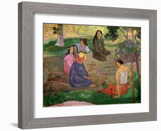 Les Parau Parau (Conversation), 1891-Paul Gauguin-Framed Giclee Print