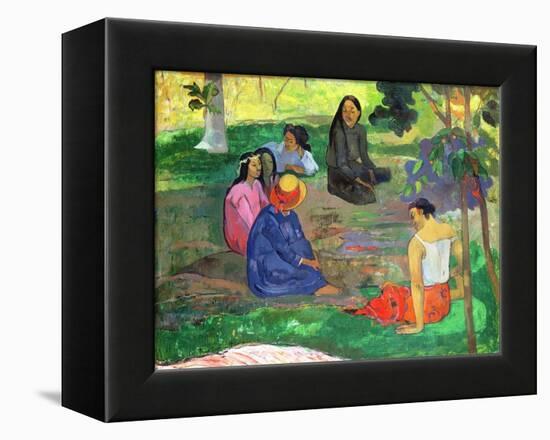 Les Parau Parau (The Gossipers), or Conversation, 1891-Paul Gauguin-Framed Premier Image Canvas