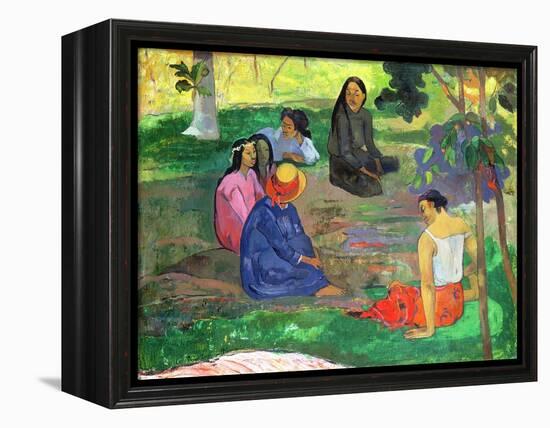 Les Parau Parau (The Gossipers), or Conversation, 1891-Paul Gauguin-Framed Premier Image Canvas