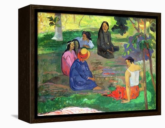 Les Parau Parau (The Gossipers), or Conversation, 1891-Paul Gauguin-Framed Premier Image Canvas