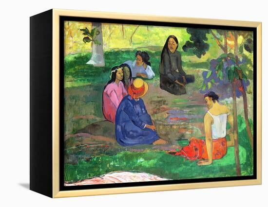 Les Parau Parau (The Gossipers), or Conversation, 1891-Paul Gauguin-Framed Premier Image Canvas