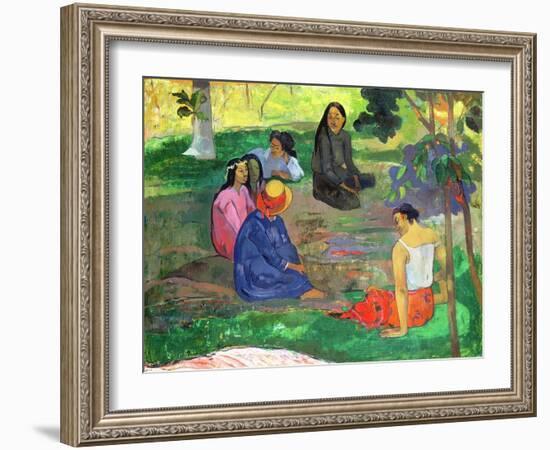 Les Parau Parau (The Gossipers), or Conversation, 1891-Paul Gauguin-Framed Giclee Print