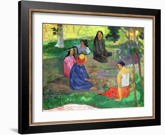 Les Parau Parau (The Gossipers), or Conversation, 1891-Paul Gauguin-Framed Giclee Print