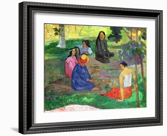 Les Parau Parau (The Gossipers), or Conversation, 1891-Paul Gauguin-Framed Giclee Print