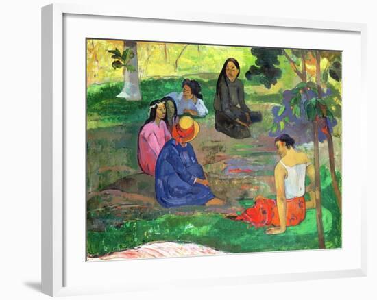 Les Parau Parau (The Gossipers), or Conversation, 1891-Paul Gauguin-Framed Giclee Print