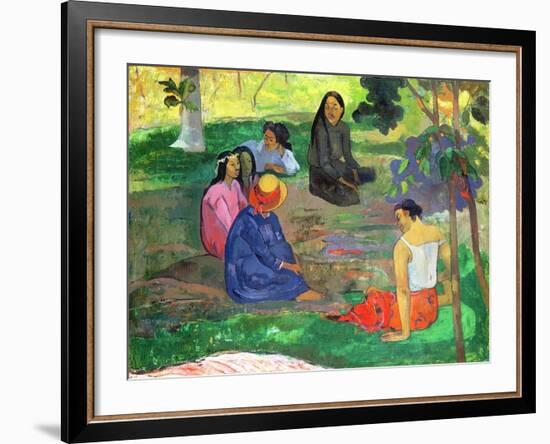 Les Parau Parau (The Gossipers), or Conversation, 1891-Paul Gauguin-Framed Giclee Print