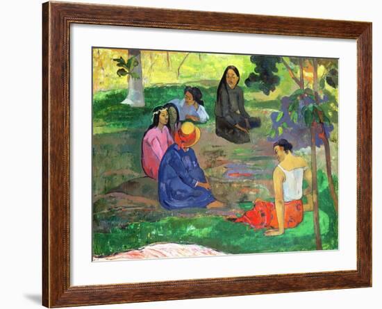 Les Parau Parau (The Gossipers), or Conversation, 1891-Paul Gauguin-Framed Giclee Print