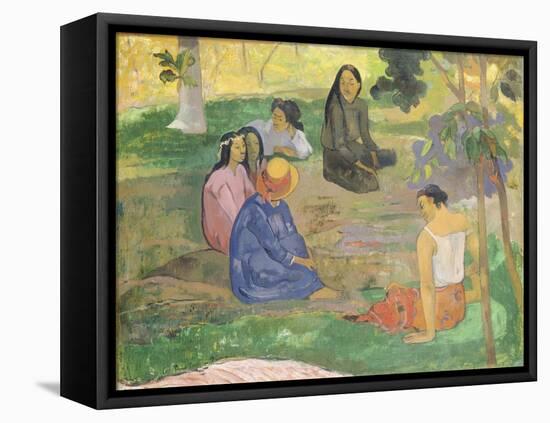 Les Parau Parau (The Gossipers), or Conversation, 1891-Paul Gauguin-Framed Premier Image Canvas