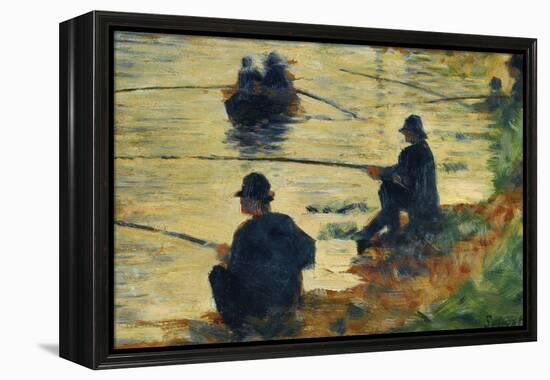 Les pecheurs a la ligne-fishermen; study for " La Grande Jatte", 1883-Georges Seurat-Framed Premier Image Canvas