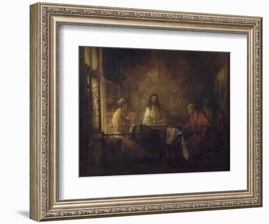 Les Pèlerins d'Emmaüs-Rembrandt van Rijn-Framed Giclee Print