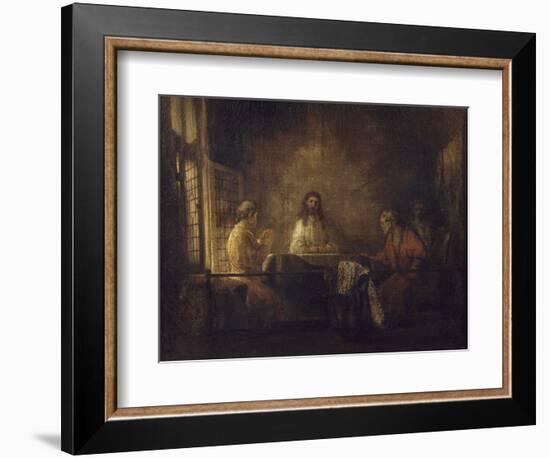 Les Pèlerins d'Emmaüs-Rembrandt van Rijn-Framed Giclee Print