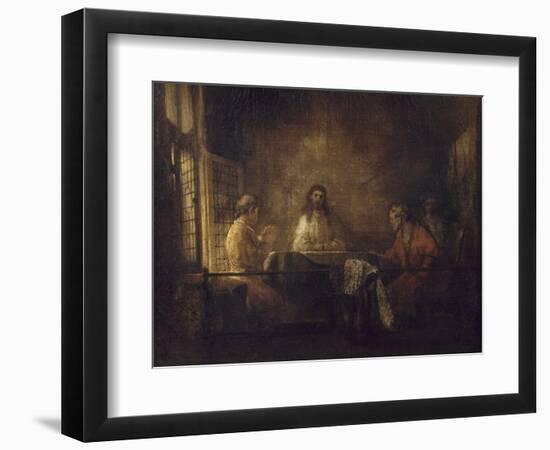 Les Pèlerins d'Emmaüs-Rembrandt van Rijn-Framed Giclee Print