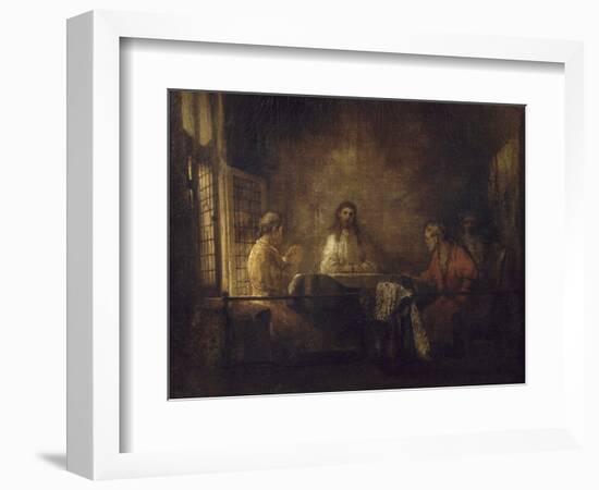 Les Pèlerins d'Emmaüs-Rembrandt van Rijn-Framed Giclee Print