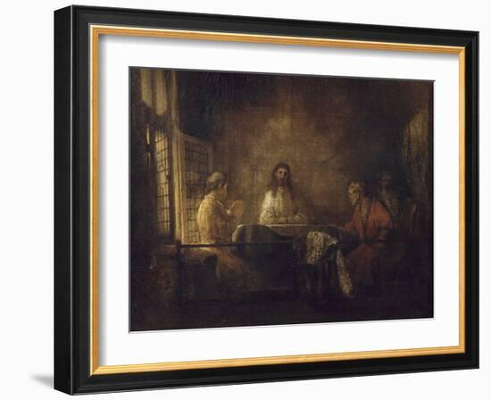 Les Pèlerins d'Emmaüs-Rembrandt van Rijn-Framed Giclee Print