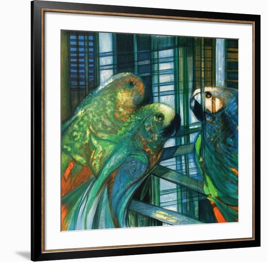 Les perroquets-Camille Hilaire-Framed Premium Edition