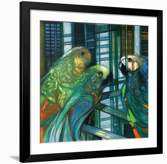 Les perroquets-Camille Hilaire-Framed Premium Edition