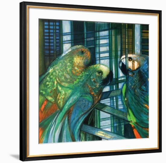 Les perroquets-Camille Hilaire-Framed Premium Edition