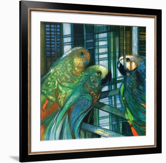 Les perroquets-Camille Hilaire-Framed Premium Edition