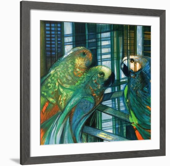 Les perroquets-Camille Hilaire-Framed Premium Edition