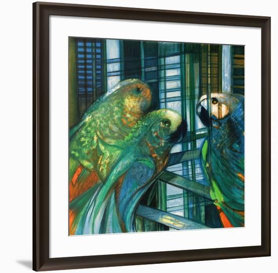 Les perroquets-Camille Hilaire-Framed Premium Edition