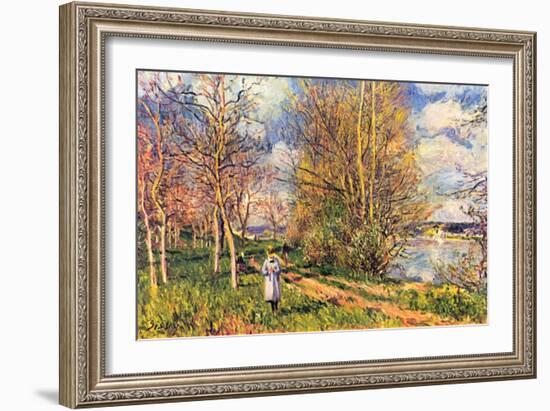 Les Petits Prés Au Printemps-Alfred Sisley-Framed Art Print