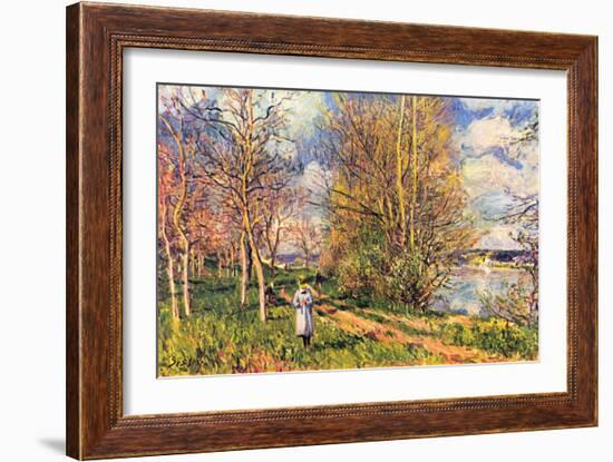 Les Petits Prés Au Printemps-Alfred Sisley-Framed Art Print