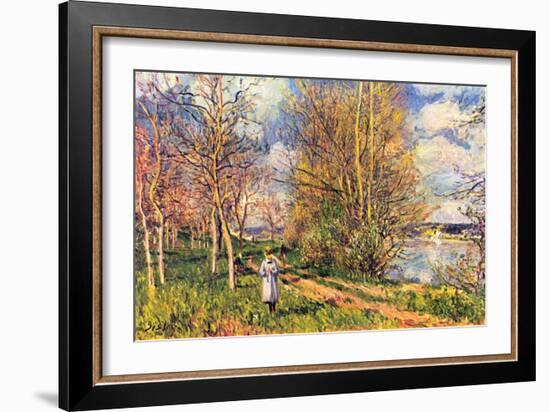 Les Petits Prés Au Printemps-Alfred Sisley-Framed Art Print