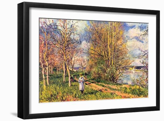 Les Petits Prés Au Printemps-Alfred Sisley-Framed Art Print